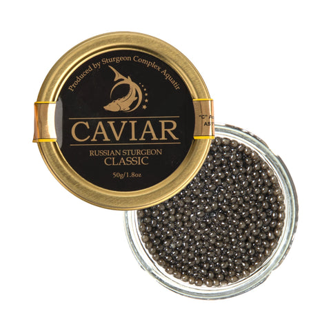 Classic Russian Sturgeon Caviar from Aquatir farm 50g