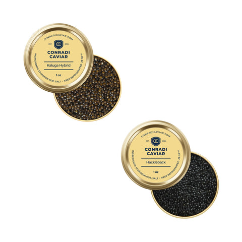 Kaluga Hybrid & Hackleback Caviar Tasting Set (2 x 1.76 oz)