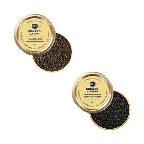 Kaluga Hybrid & Siberian Sturgeon Caviar Tasting Set (2 x 1.76 oz)