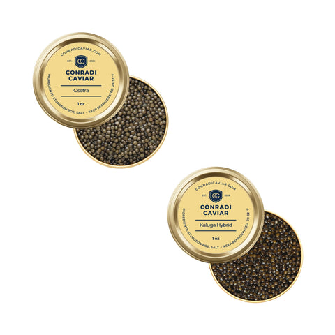 Classic Osetra & Kaluga Hybrid Caviar Tasting Set (2 x 1.76 oz)
