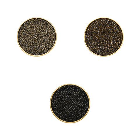 Classic Osetra, Kaluga Hybrid & Siberian Sturgeon Caviar Tasting Set (3 x 1.76 oz)