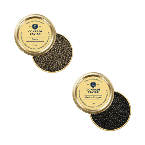 Classic Osetra & Siberian Sturgeon Caviar Tasting Set (2 x 1.76 oz)